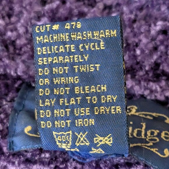 WILLOW RIDGE Purple Long Sleeve Pullover Chenille Sweater; Size 1X - Picture 4 of 4